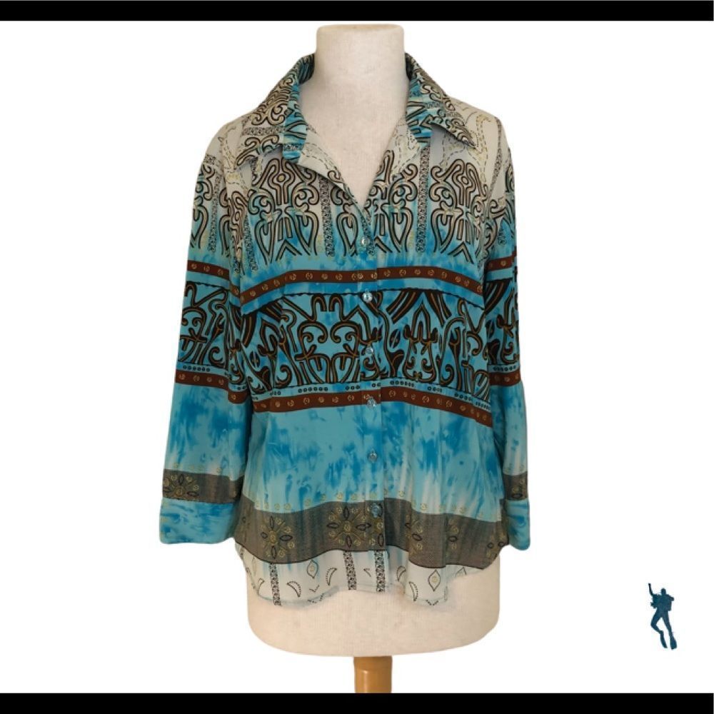 NINETIES Beautiful tribal print.    X-LARGE